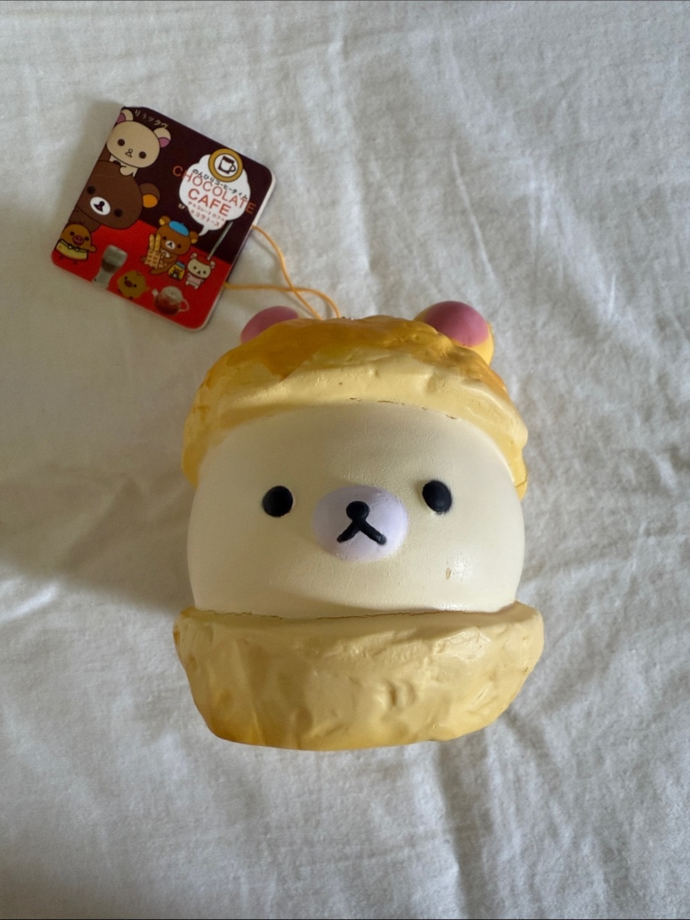 Chocolate Yellow & White Bear Dessert Squishy Toy